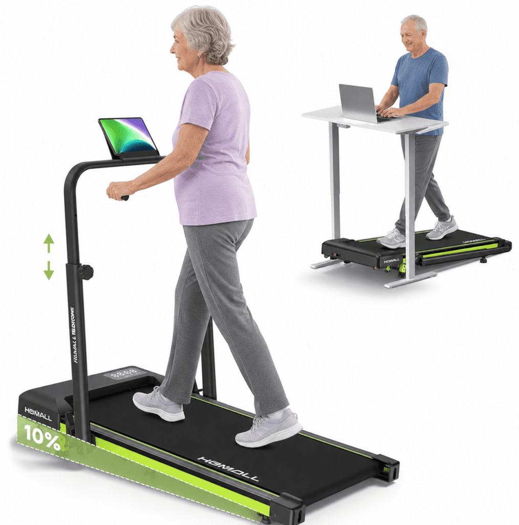 Seniors on treadmill